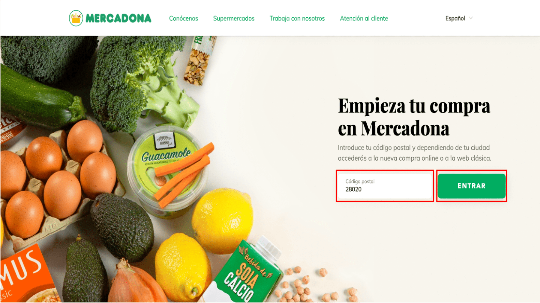 Página web mercadona.es