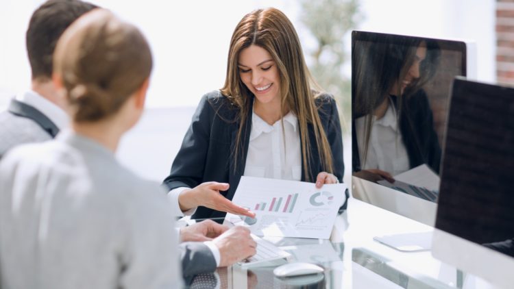 business team analyzing financial performance